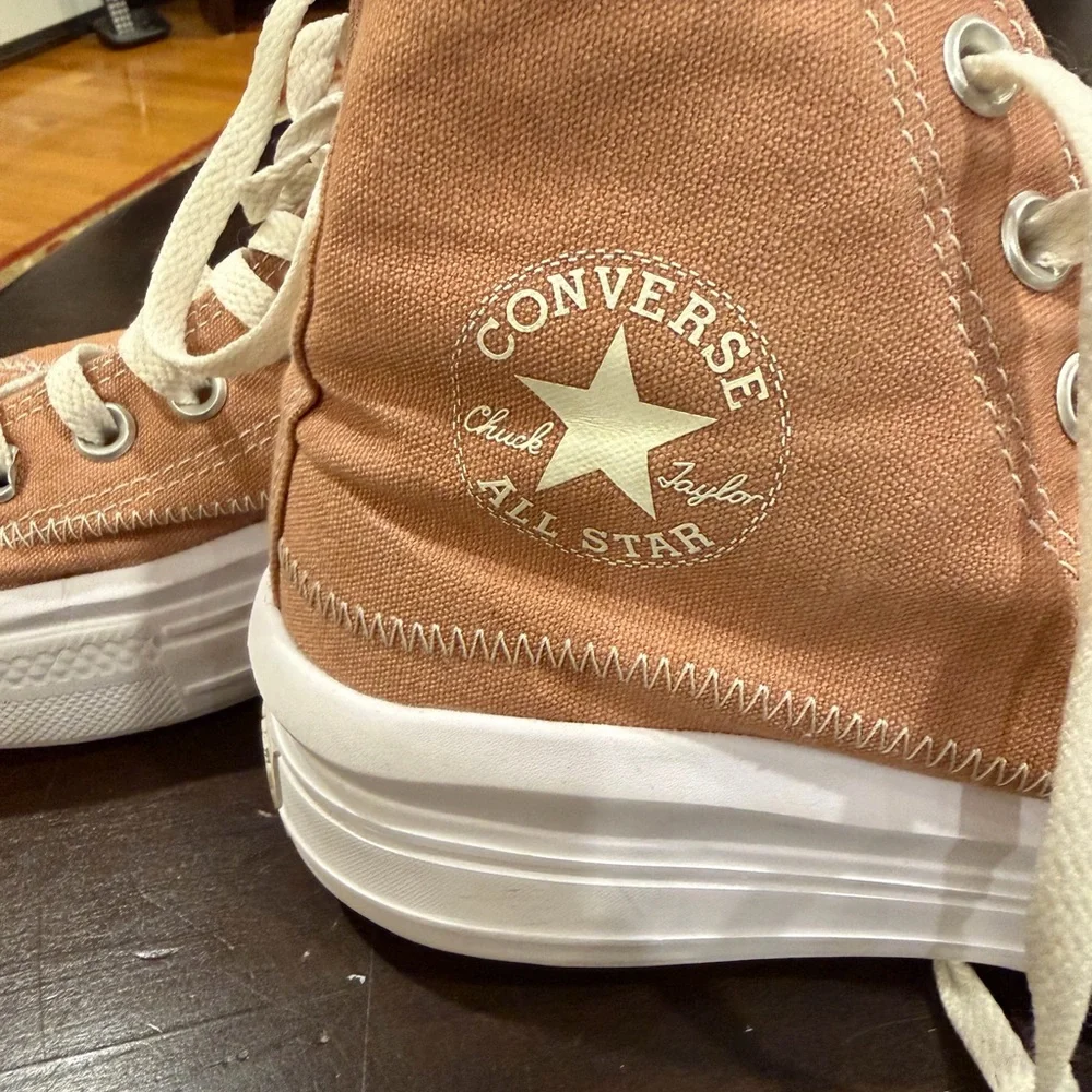 Converse High Top Sneakers in Rust/Cream - Picture 2 of 8